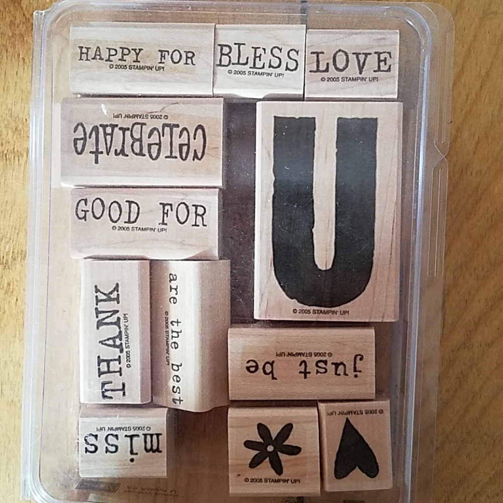 💥 All About U Stampin Up Stamp Set heart flower you